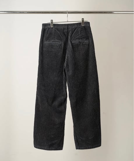 【ANCELLM（アンセルム）】CORDUROY WIDE SLACKS -BLACK