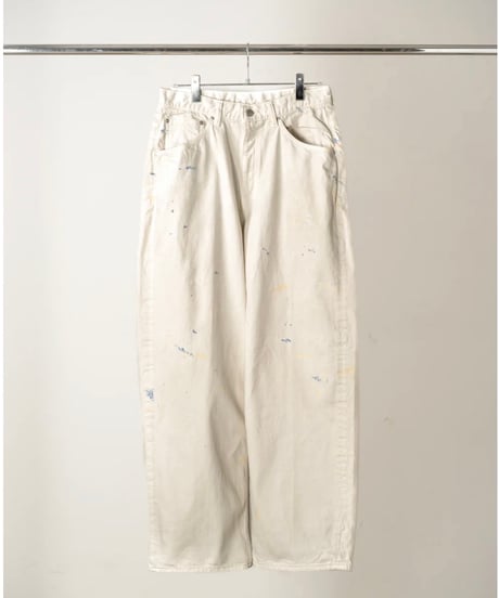 【ANCELLM（アンセルム）】 STRAIGHT WIDE DENIM PANTS -G.WHITE