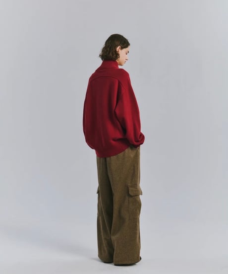 【ANCELLM（アンセルム）】WOOL BLANCKET CARGO PANTS -D.BROWN