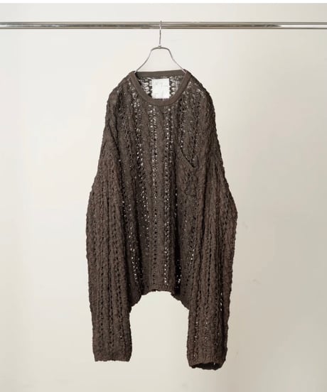 【ANCELLM（アンセルム）】 MESH KNIT -BLACK