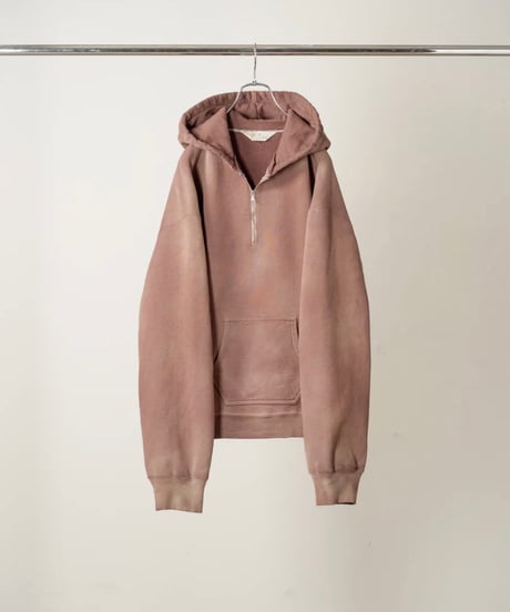 【ANCELLM（アンセルム）】FLEECE-LINED SWEAT HOODIE -MARRON