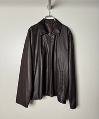 【YOKO SAKAMOTO（ヨーコサカモト）】 ZIP BLOUSON−BROWN(FG）