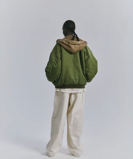 【ANCELLM（アンセルム）】AGING BOMBER JACKET -BLACK