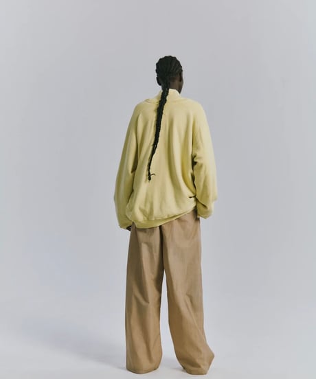 【ANCELLM（アンセルム）】FLEECE-LINED SWEAT SHIRT -YELLOW