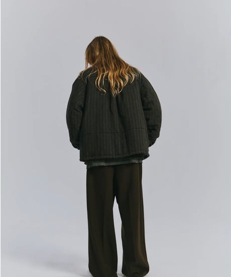 【ANCELLM（アンセルム）】STRIPE PADDED SHIRT -MUSTARD