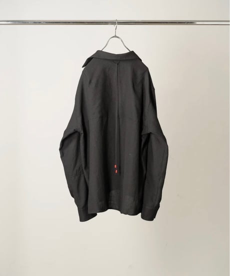 【ANCELLM（アンセルム）】 SKIPPER UV NECK SHIRT -BLACK