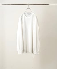 【ANCELLM（アンセルム）】 DAMAGE WAFFLE CREW LS -WHITE