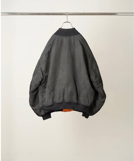 【ANCELLM（アンセルム）】AGING BOMBER JACKET -BLACK