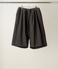 【ANCELLM（アンセルム）】 BRUSHED COTTON WIDE CROPPED PANTS -BLACK