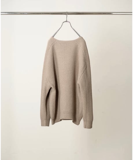 【ANCELLM（アンセルム）】TUCK IN KNIT -BEIGE