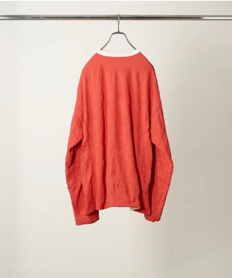【ANCELLM（アンセルム）】DOUBLE LAYER LS T-SHIRT -RED