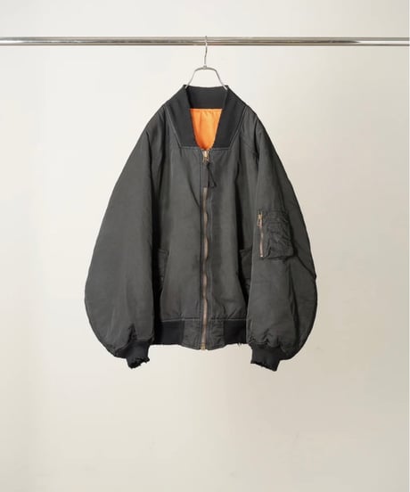 【ANCELLM（アンセルム）】AGING BOMBER JACKET -BLACK