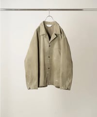 【ANCELLM（アンセルム）】HERRINGBONE WORK SHIRT　-M.GREEN