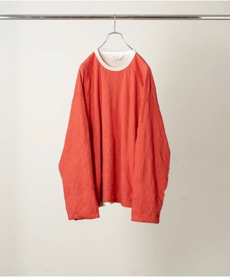 【ANCELLM（アンセルム）】DOUBLE LAYER LS T-SHIRT -RED