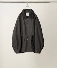 【ANCELLM（アンセルム）】AGING DENIM HALF JACKET -BLACK