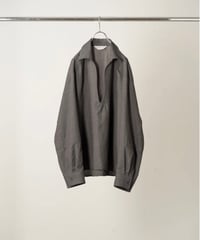 【ANCELLM（アンセルム）】 SKIPPER UV NECK SHIRT -BROWN