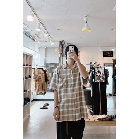 Right Brown Plaid Linen Rayon Shirt