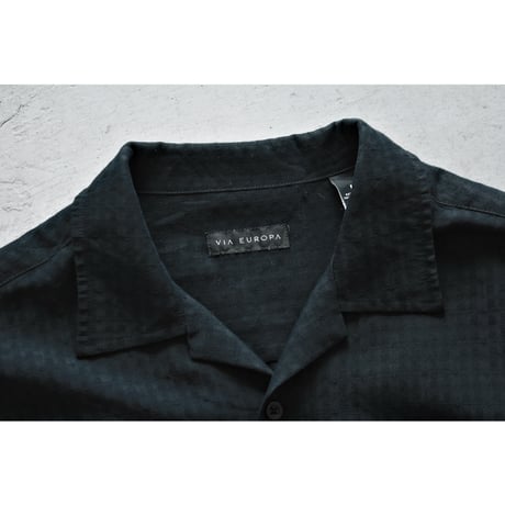 2000s Opencollar Waven Rayon Blend Shirt
