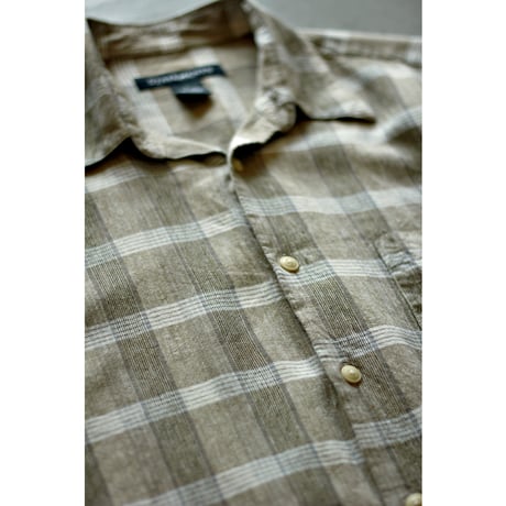 Right Brown Plaid Linen Rayon Shirt