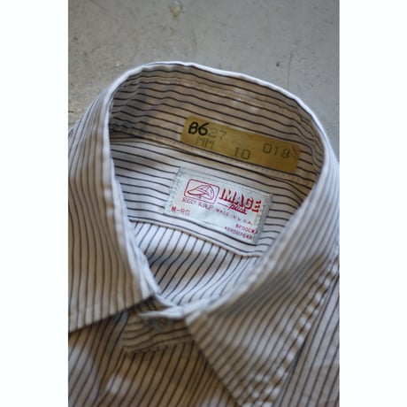 1980s “RED KAP” Wappened Stripe Work Shirt / Made in USA