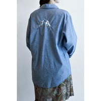 1970s Vintage “Seafarer” Embroidery Chambray Shirt