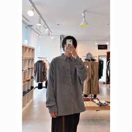 1990s “Geoffrey Beene” Faux Micro Suede Shirt