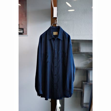 1980s〜 Double Pocket Color Silk Shirt