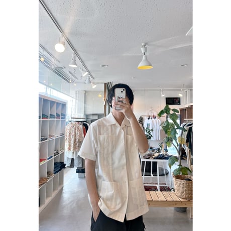 1990s〜 Opencollar Embroidery Guayabera Shirt