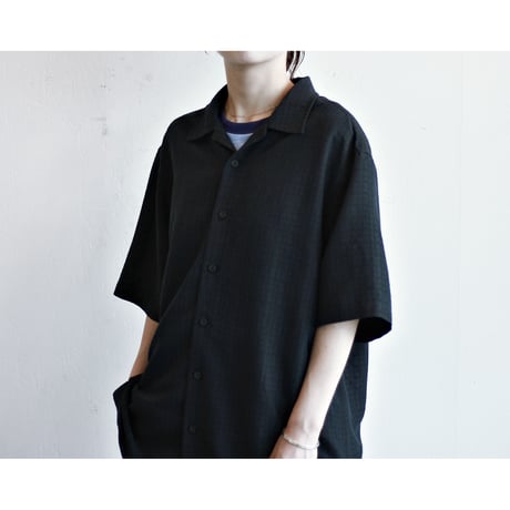 2000s Opencollar Waven Rayon Blend Shirt
