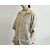 Opencollar Pintuck Linen Shirt