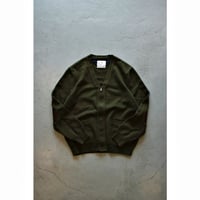2000s “Banana Republic” Leather Elbow Patch Zipup Knit Cardigan