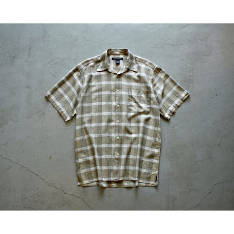 Right Brown Plaid Linen Rayon Shirt
