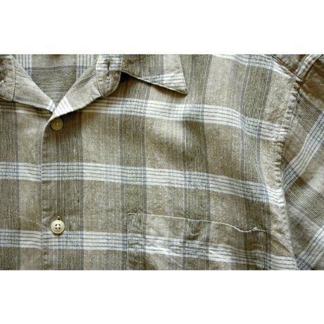 Right Brown Plaid Linen Rayon Shirt