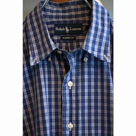 1990s〜 “Ralph Lauren” Classic Fit Plaid Shirt