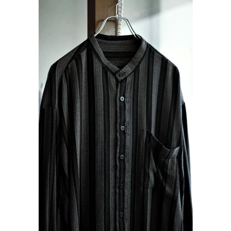 1990s〜 Stripe Bandocollar Rayon Shirt