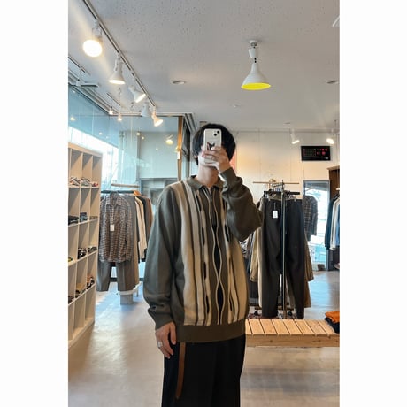 1990s〜2000s “GACHU” 3D Knit Halfzip Acrylic Sweater