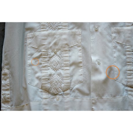 1990s〜 Opencollar Embroidery Guayabera Shirt