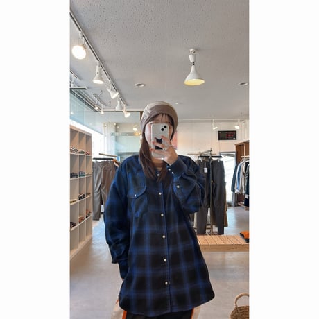 Modern Ombré Plaid Snapbutton Flannel Shirt