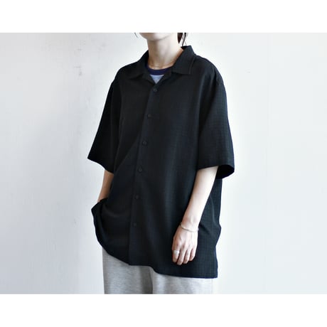 2000s Opencollar Waven Rayon Blend Shirt