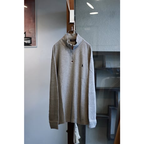 “Polo Ralph Lauren” Embroidered Halfzip Sweatshirt / Light Gray