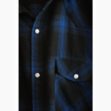 Modern Ombré Plaid Snapbutton Flannel Shirt