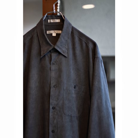 1990s “Geoffrey Beene” Faux Micro Suede Shirt