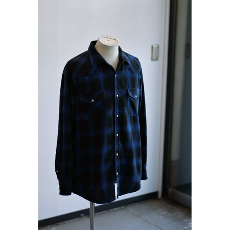 Modern Ombré Plaid Snapbutton Flannel Shirt