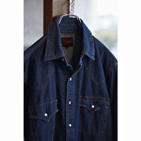 1990s〜 “PLAINS” Western Denim Shirt