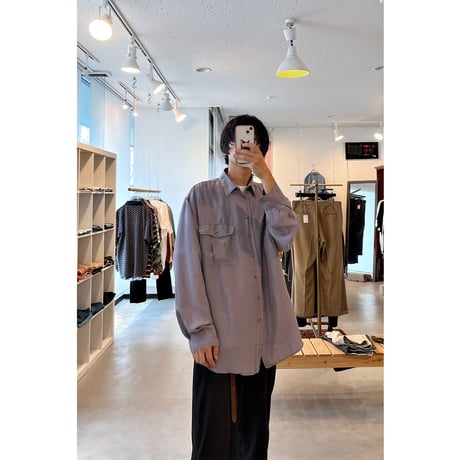 1980s〜 Double Pocket Color Silk Shirt