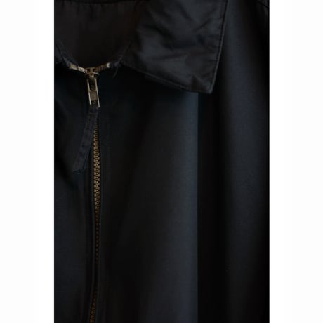 1990s “Catalina” Black Smooth Poly Zipup Blouson