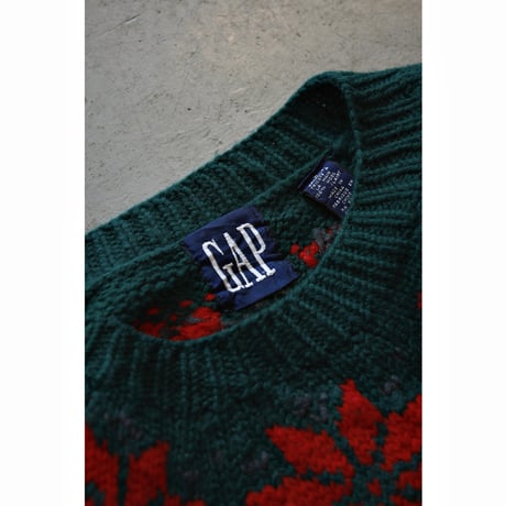 1990s Old “GAP” Hand Knit Nordic Cable Sweater