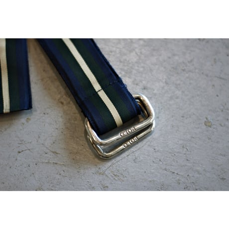 1990s “Polo Ralph Lauren” Stripe Double Ring Belt / Made in USA