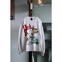 1990s “Garfield” Rock'n Roll Print Sweatshirt / Made in USA