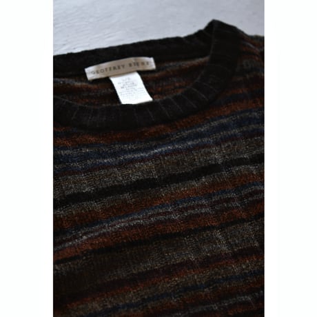 1990s〜2000s “Geoffrey Beene” Multicolor Stripe Mole Sweater